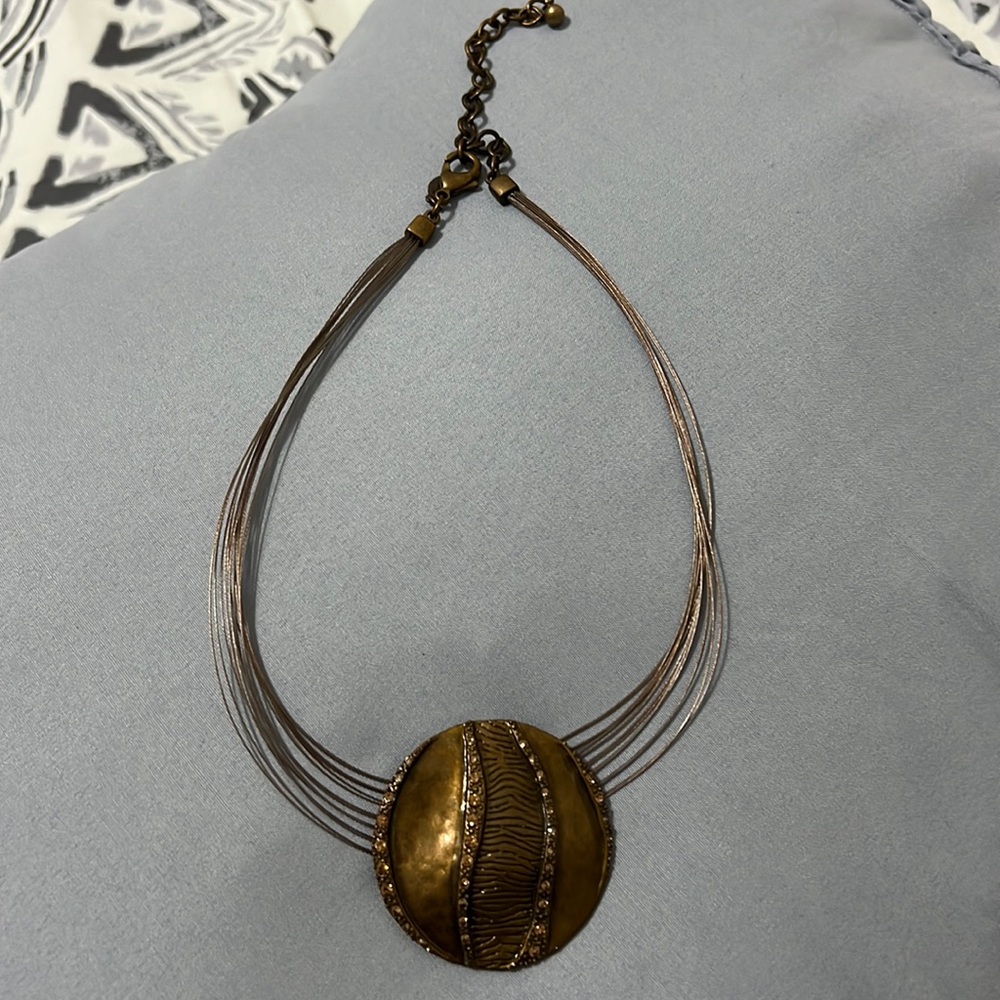 Chicos necklace, copper with little rhinestones.